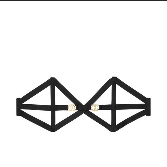 NWT VS VERY SEXY Black Ring Hardware Waist Cincher - Picture 3 of 3